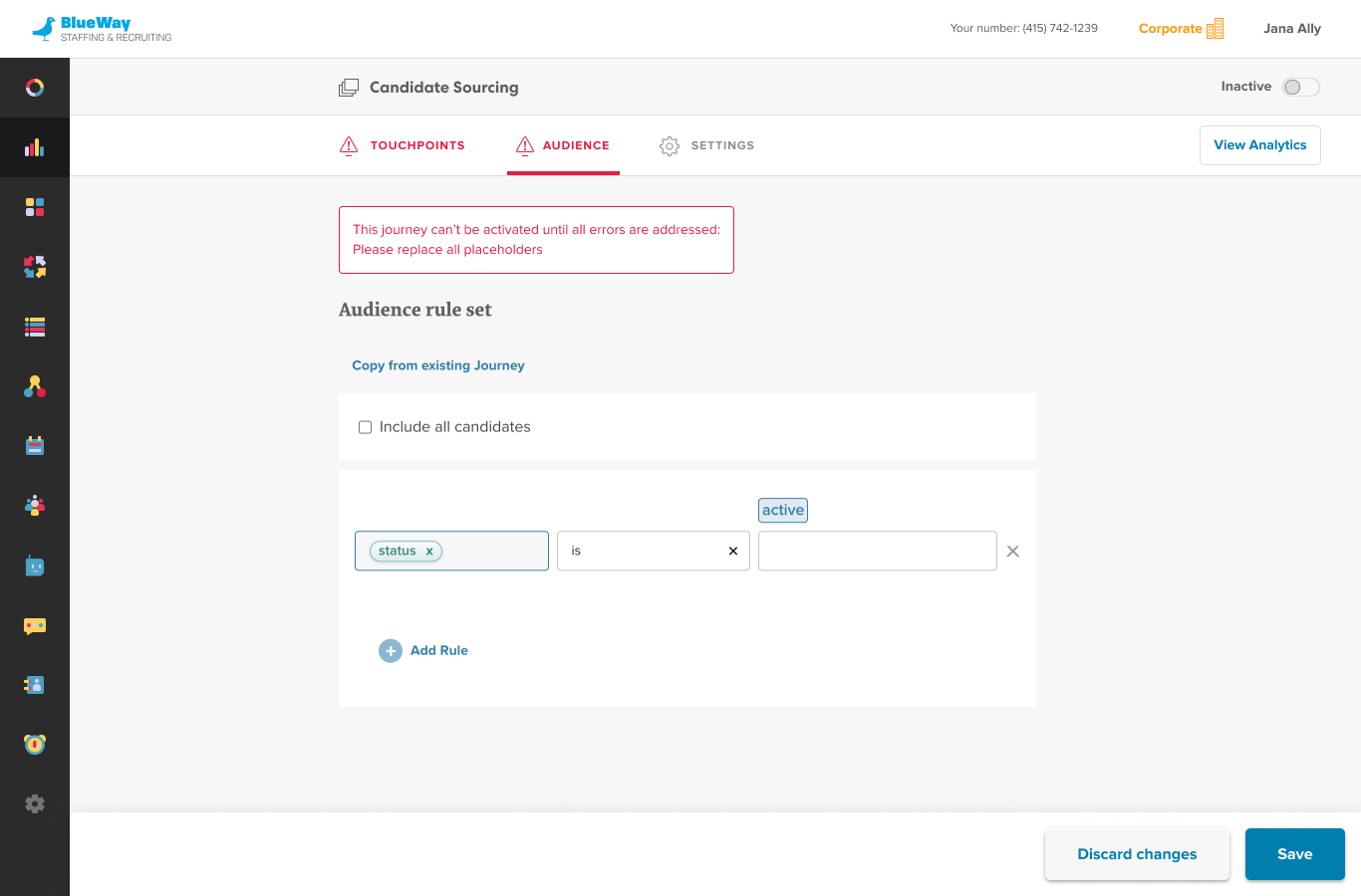 List Builder 1.0 interface showing static segmentation